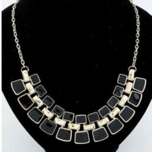 Collar Long Plated Enamel Necklace